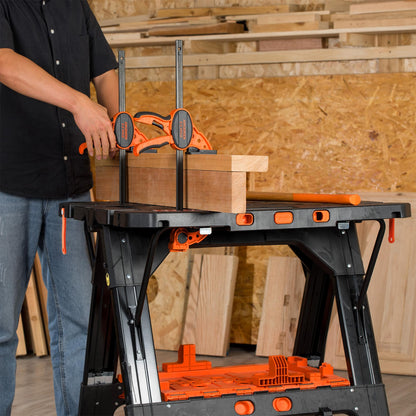 PONY 2 in 1 Werkbank klappbar – mit 4 Zwingen 454kg