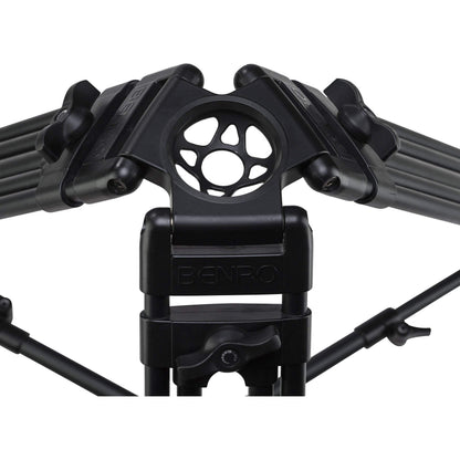 Benro A673TM Dual Stage Video Stativ S8PRO Kopf – 75mm Schüssel, Schwarz