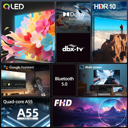 CHIQ L40QST QLED Pro Google TV Smart Fernseher 40 Zoll FHD