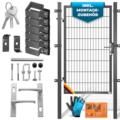 KESSER Gartentor Premium Zauntor 160x106cm Anthrazit