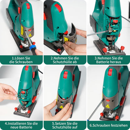 HYCHIKA Stichsäge 800W mit Laser, 110 mm Schnitttiefe, 6 Blätter