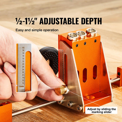 VEVOR Taschenloch-Bohrschablone Set XRS040 – Bohrhilfe für Holz
