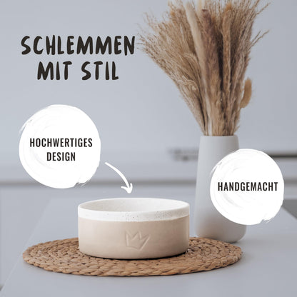 Rudelkönig Hundenapf aus Keramik, 2er Set à 900 ml, rutschfest