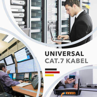 RedStar24 CAT 7 Verlegekabel 50 m S/FTP Netzwerkkabel halogenfrei