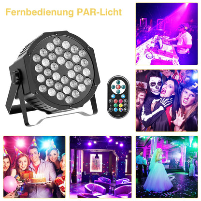 U'King LED Par Strahler RGB 4er Set Bühnenlicht mit Fernbedienung