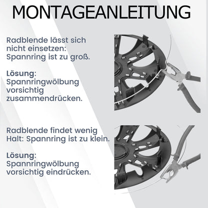 Kuglo Stormer Radkappen 15 Zoll Silber, 4er-Set für Stahlfelgen