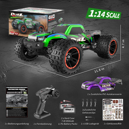 HAIBOXING RC Auto 1:14 4WD Offroad Monster Truck, 39 km/h, 2.4 GHz