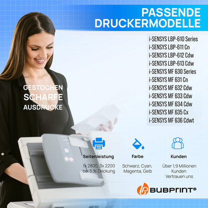 Bubprint Canon 045H Kompatibel Toner 4er Set