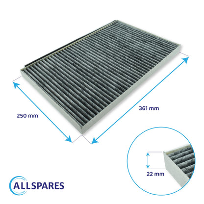 AllSpares CleanAir Plus Aktivkohlefilter 2 St. für Bosch/Siemens/Neff
