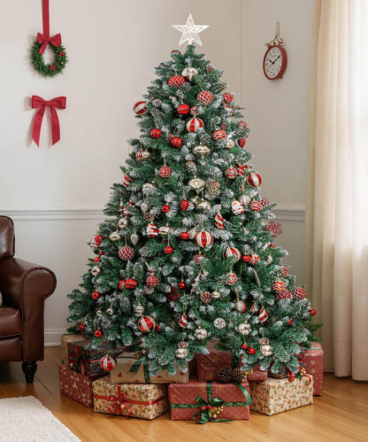Yorbay Künstlicher Weihnachtsbaum mit Schnee, Ständer - 180cm