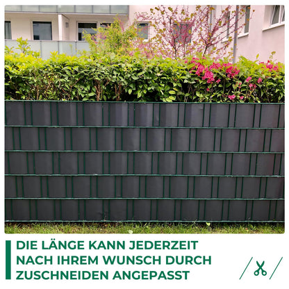 interGo Sichtschutzstreifen PVC 35 m x 19 cm für Doppelstabmatten
