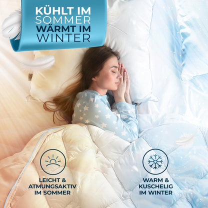 Glückstoff Feder- und Daunendecke Duvet - 200x200cm Ganzjahresdecke