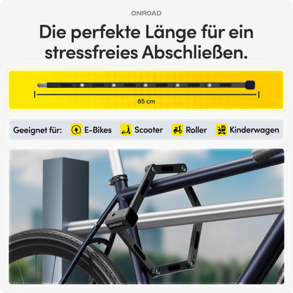 ONROAD Onlock Pro Faltschloss 85 cm – Fahrradschloss mit Halterung