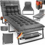 KESSER Campingbett Feldbett klappbar 190 x 68 x 30 cm, bis 250 kg mit Nackenkissen und Seitentasche
