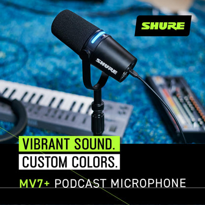 Shure MV7+ Podcast & Streaming Mikrofon USB/XLR – Schwarz