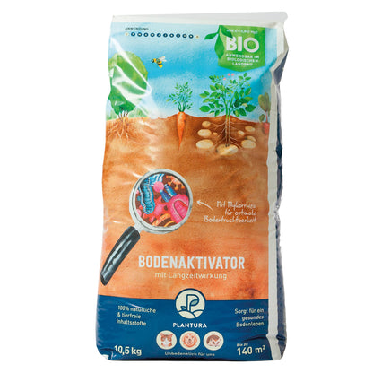 Plantura Bio-Bodenaktivator mit Mykorrhiza-Pilzen, 10,5 kg für 140 m² – staubarmes Granulat