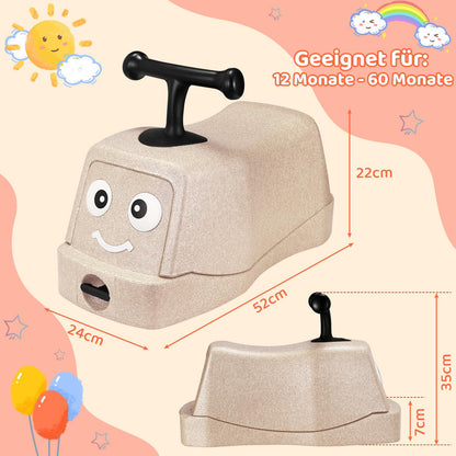 MAMIZO 5 in 1 Rutschauto ab 1 Jahr, Lauflernwagen, bis 20 kg, Beige