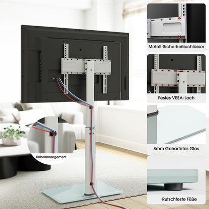AOKCOS Universal TV Bodenständer 32-70 Zoll - Weiss