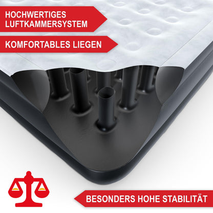 Onbest Luftbett selbstaufblasend für 2 Personen mit Pumpe schwarz