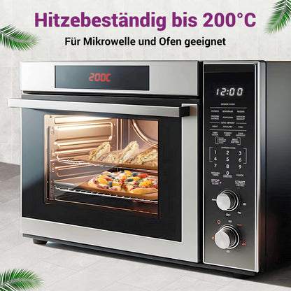 Waipur Bio-Geschirrset aus Palmblatt mit Holzbesteck, 150-teilig