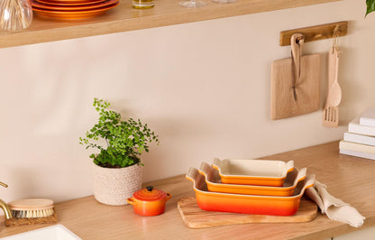 Le Creuset Rechteckige Auflaufform Tradition Steinzeug 32cm Ofenrot