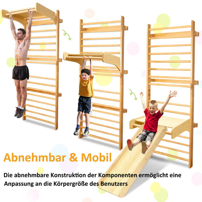 LARS360 Multifunktions Sprossenwand Holz Indoor - Kinder