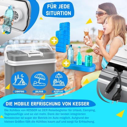 KESSER 24L Thermoelektrische Kühlbox Grau – 12V/230V