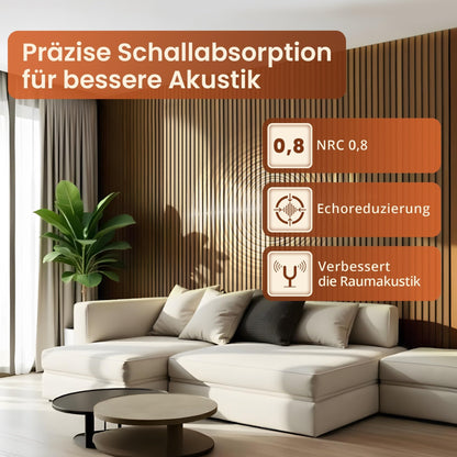 NEU.HOLZ Akustikpaneele Holz Schalldämmung - Eiche hell