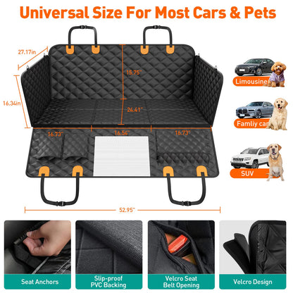 Premium Hundedecke 2025 Auto Rückbank – Hart, Wasserdicht, Rutschfest
