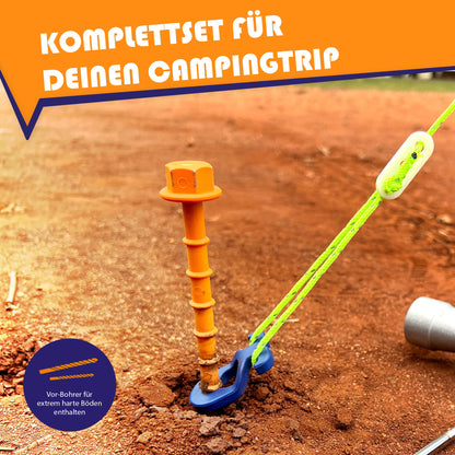 Peggy Peg Schraubhering StartKit PP03 – Zeltheringe Set für Camping