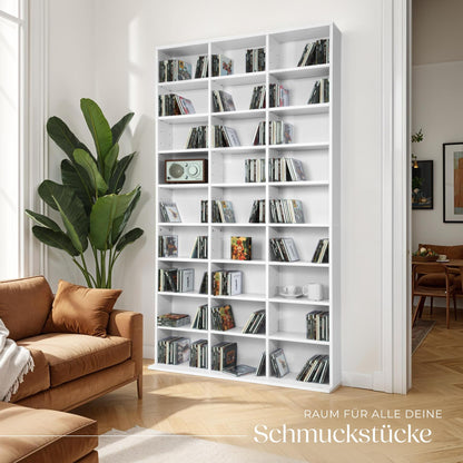 tectake Regal Aufbewahrung Bücherregal Standregal - Weiss