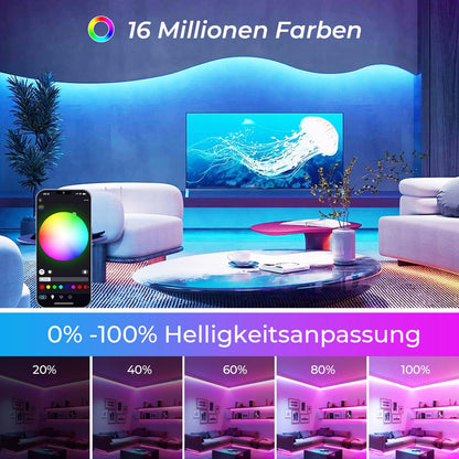 WIFI COB RGB LED Streifen 10M – Dimmbar, Smart Home Kompatibel