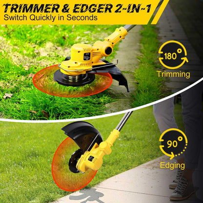GartenPro 21V Bürstenloser Freischneider Akku-Set – 2x 4.0Ah Akku