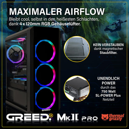 Greed MK2 Pro Gaming PC - Ryzen 7 5700X / RTX 5070