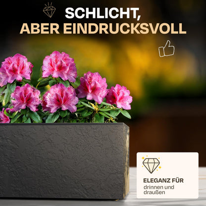 Ondis24 Vulkano Pflanzkübel 2er-Set, 50 L, Wasserspeicher, Anthrazit