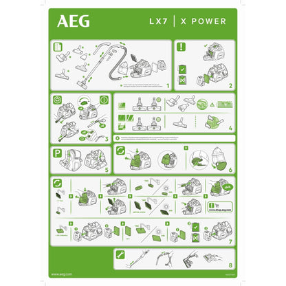 AEG LX7-2-CR-A beutelloser Staubsauger für Tierhaare – Rot