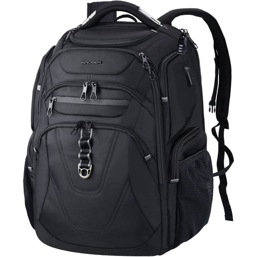 KROSER Laptop Rucksack Herren Business 18.4 Zoll Anti Diebstahl Schwarz