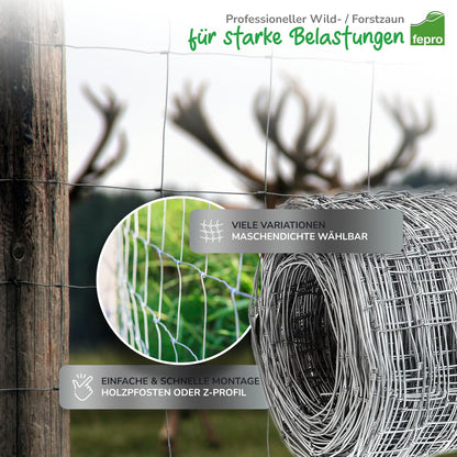 Panorama24 Wildzaun 150/13/15 Knotengeflecht 50m