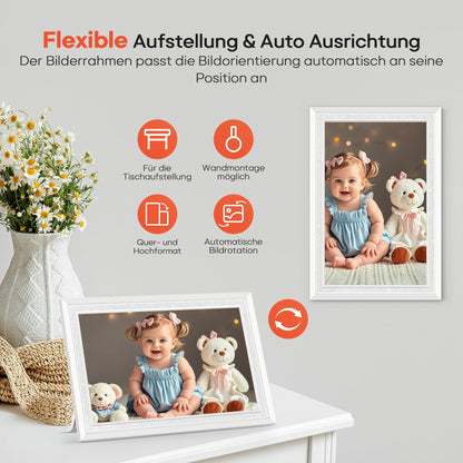 Frameo WLAN Digitaler Bilderrahmen 10,1 Zoll Touchscreen