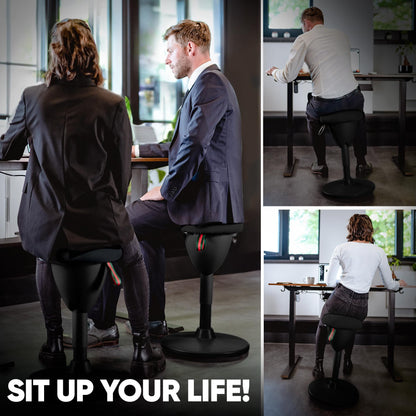 SteinLife Cone Bürohocker Höhenverstellbar 58-83cm Schwingeffekt