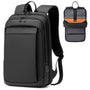 Fenree.geer Laptop Rucksack 15,6 Zoll mit USB, erweiterbar, schwarz, schmale Bauform