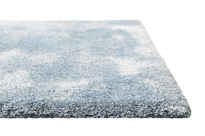 Homie Living Sienna Hochflor Teppich Hellblau Meliert 200x200 cm