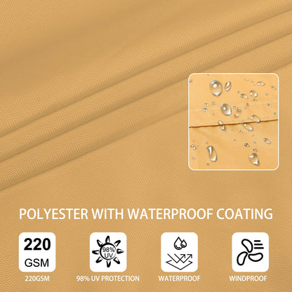 Ankuka Camping Sonnensegel Wasserdicht - 3x5m Sand Rechteckig