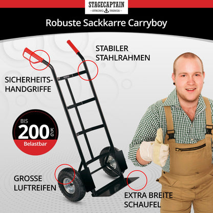 Stagecaptain Carryboy Sackkarre Transport - 200 kg Schwarz