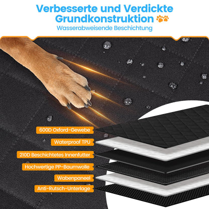Kfonla Hundedecke Auto Rücksitz - Seitenschutz, Sichtfenster, Universal