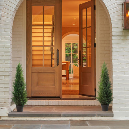 CROSOFMI Kunstpflanze Zedernbaum 95 cm im Topf, 2er-Set