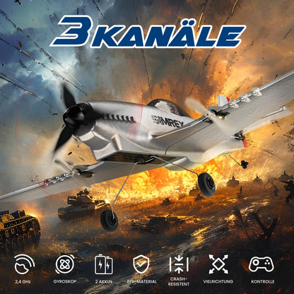 SIMREX TOY2409 RC Flugzeug mit 6-Achsen-Gyro, 2,4 GHz RTF für Anfänger