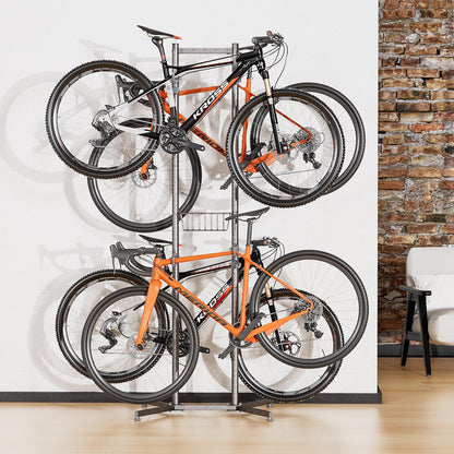 CXWXC Fahrradständer Boden Halterung für 4 Fahrräder – bis 70kg