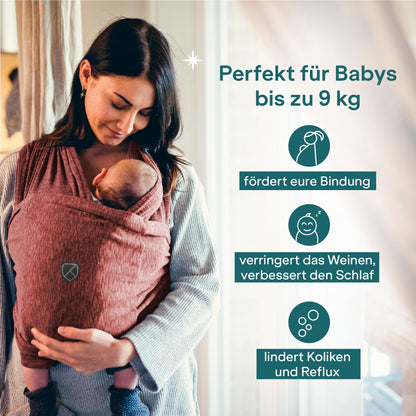 Koala Babycare Tragetuch Neugeborene Babytrage - Bourdeaux
