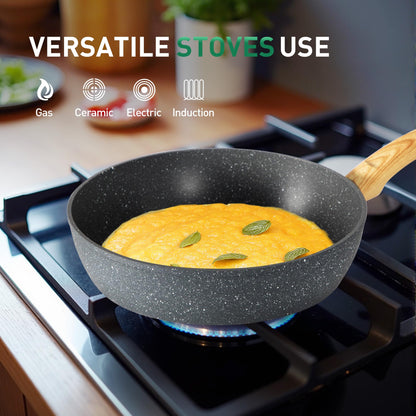 Kitchen Academy Topf- & Pfannenset 12tlg Antihaft Induktion – Grau